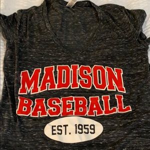 Madison baseball women’s burn out T-shirt